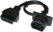 Переходник с колодки OBD-II на диагностическую колодку Toyota 17 pin