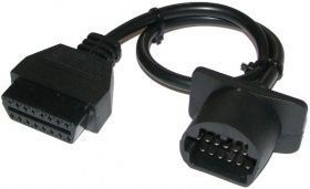 Переходник с колодки OBD-II на диагностическую колодку Toyota 17 pin